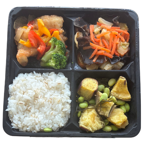 まごわやさしい弁当 揚げ鶏の甘酢炒め