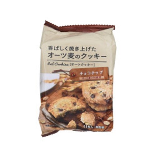 香ばしく焼き上げたオーツ麦のクッキー　チョコチップ