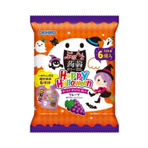 ハロウィン　ぷるんと蒟蒻ゼリーパウチ　グレープ