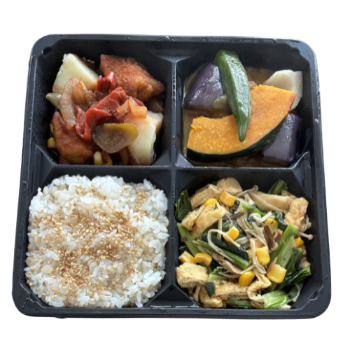 まごわやさしい弁当 パプリカと鶏肉の洋風炒め