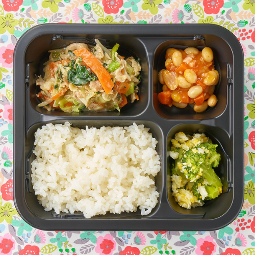 豚肉とチンゲン菜の塩ダレ炒め弁当