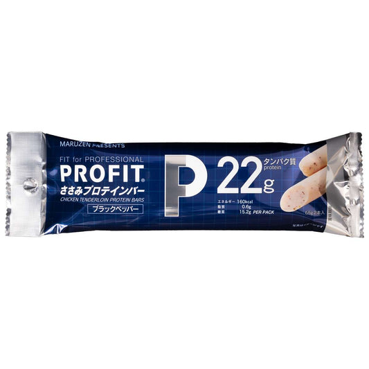 ＜関係者以外注文不可＞PROFITささみプロテインバー　ブラックペッパー味【PPG堂島浜タワー（朝食サポート）】